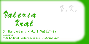 valeria kral business card